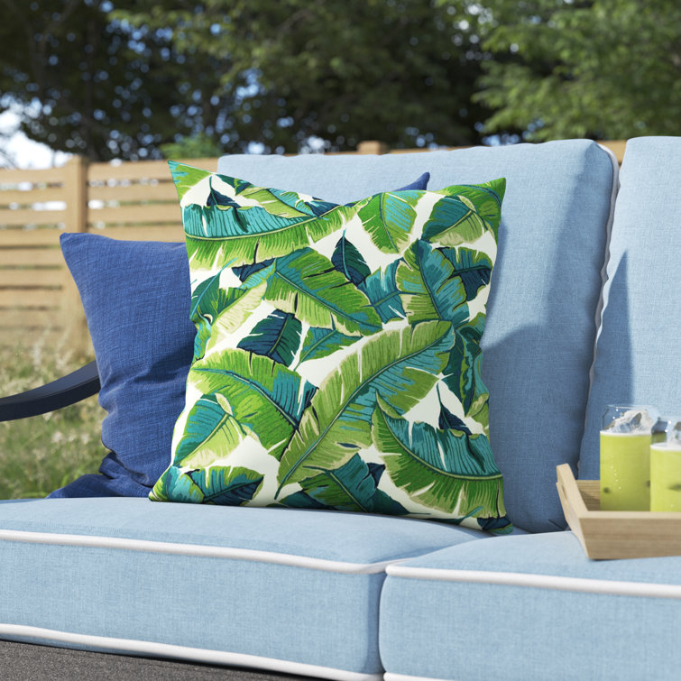 Green and hot sale blue outdoor pillows